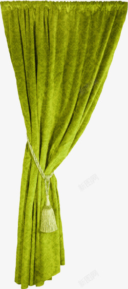 印花帘布绿色漂亮帘布高清图片