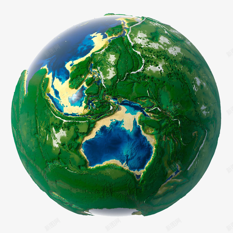 绿色植被地球png免抠素材_新图网 https://ixintu.com 宇宙 家园 星球 环保 绿色地球