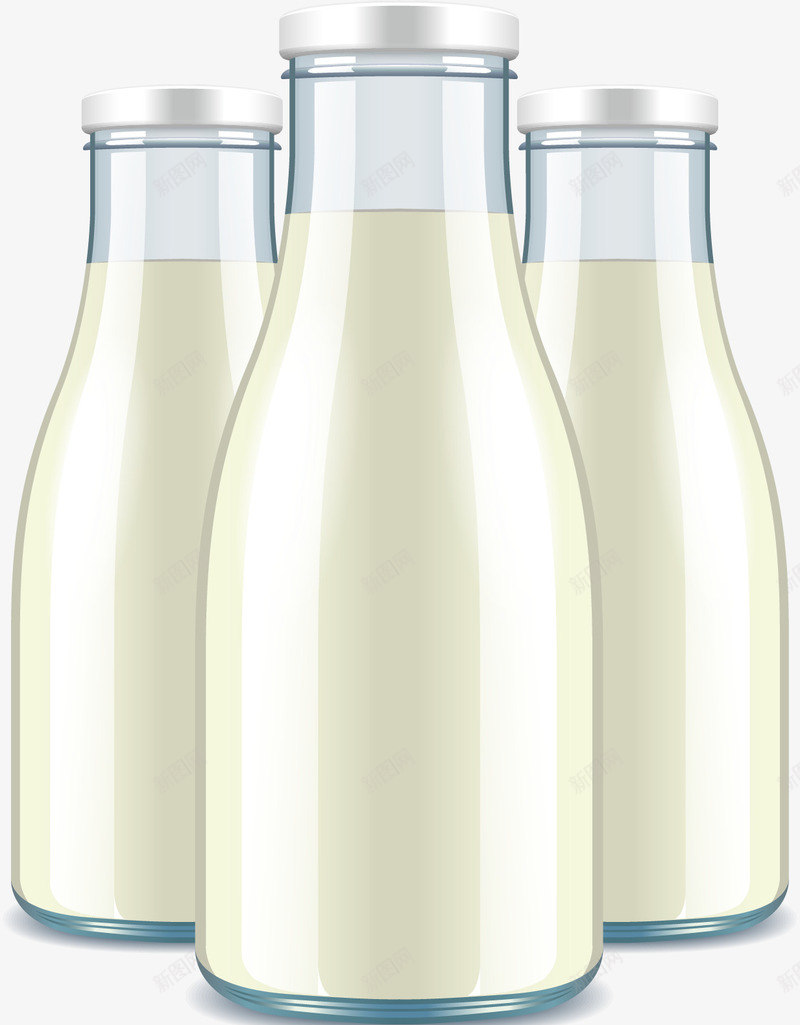 瓶装牛奶矢量图eps免抠素材_新图网 https://ixintu.com 牛奶 矢量图