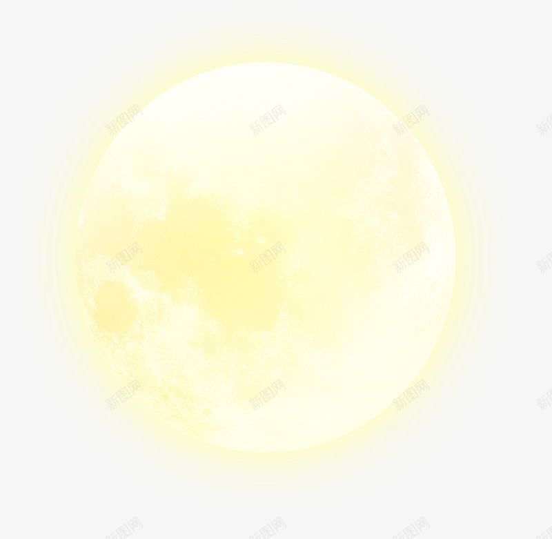 黄色清新满月月亮装饰图案png免抠素材_新图网 https://ixintu.com 免抠PNG 月亮 清新 满月 装饰图案 黄色
