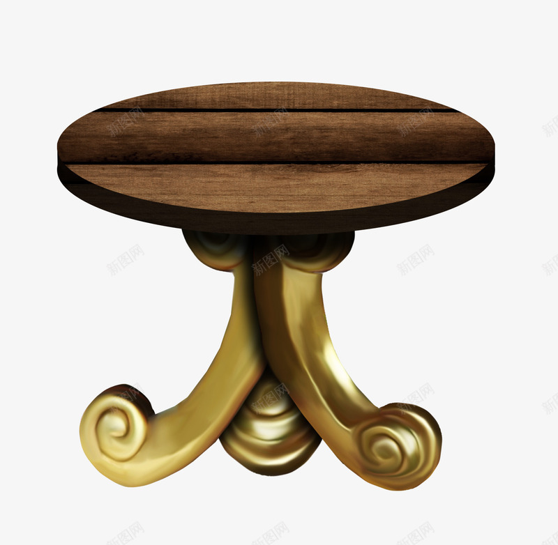 棕色漂亮圆形木桌png免抠素材_新图网 https://ixintu.com 圆桌 桌子 棕色木桌 漂亮木桌