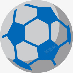 足球徽标卡通简约运动项目装饰标志徽标足图标高清图片