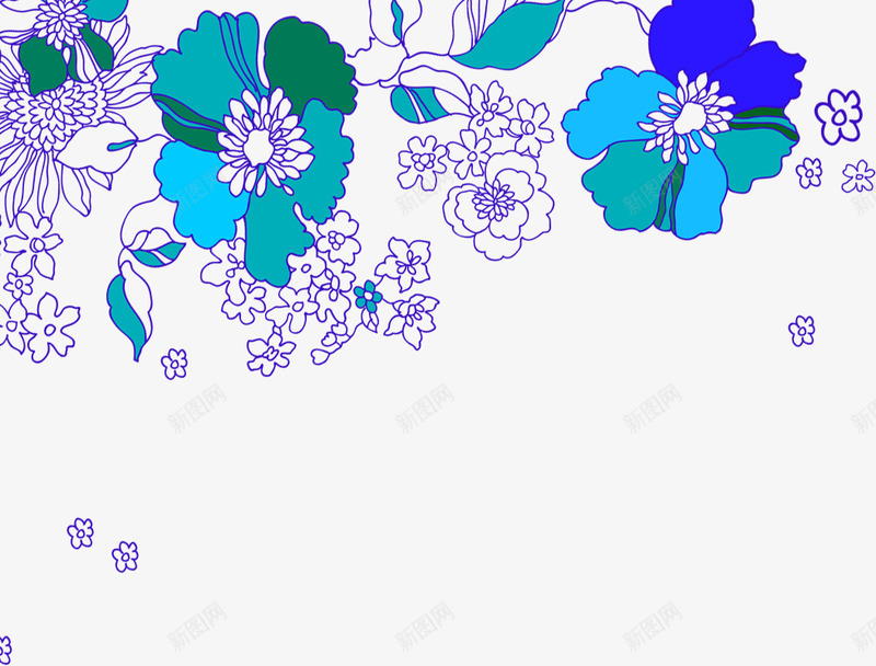 紫色个性手绘花朵png免抠素材_新图网 https://ixintu.com 个性 紫色 花朵