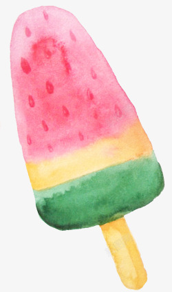 好吃的冰激凌西瓜味夏天冰激凌高清图片