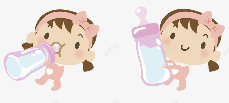 卡通可爱小女孩在喝奶png免抠素材_新图网 https://ixintu.com 卡通可爱 喝牛奶 小女孩 小孩喝奶 小孩子 开心可爱的 有营养的