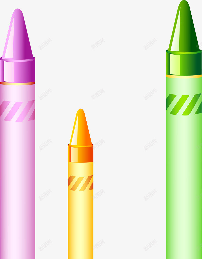 彩色蜡笔png免抠素材_新图网 https://ixintu.com 儿童 卡通 多彩蜡笔 学习 画画 画笔 绘画 颜色笔