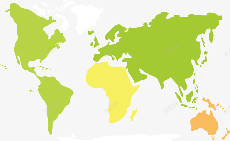 多彩大洲地图png免抠素材_新图网 https://ixintu.com 创意大洲 唯美大洲 多彩大洲 大洲地图 小清新 水彩