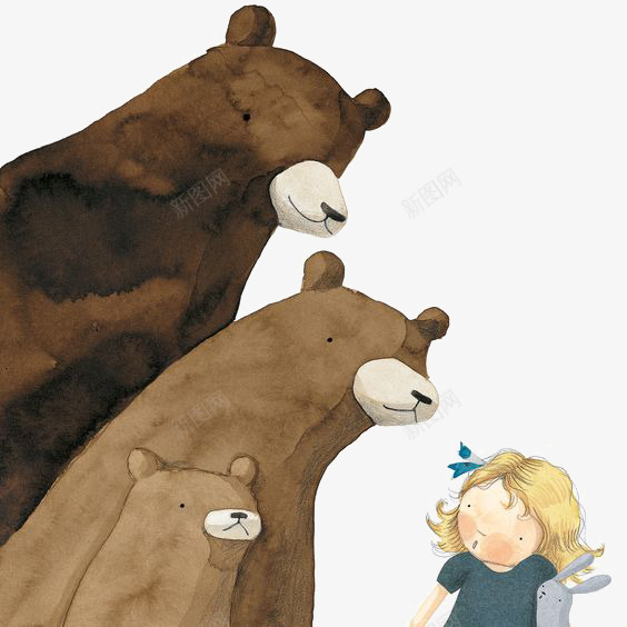 熊png免抠素材_新图网 https://ixintu.com 卡通 卡通画熊免扣 可爱的熊 小女孩 手绘 棕熊 漫画 灰熊 装饰图案 装饰熊PNG