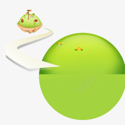 绿色圆球素材