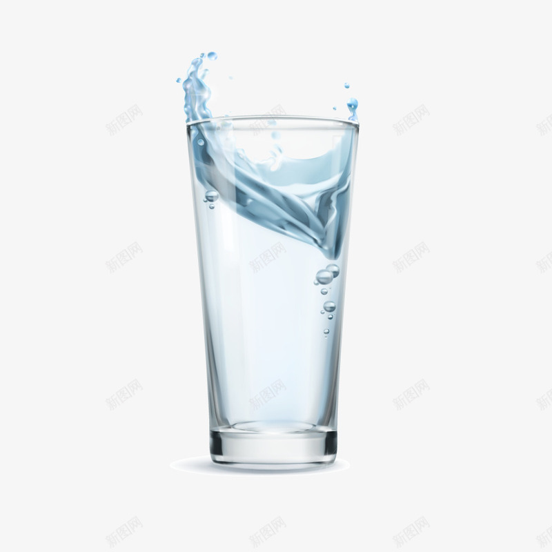 玻璃杯中的蓝色水png免抠素材_新图网 https://ixintu.com 水花 玻璃杯 蓝色水