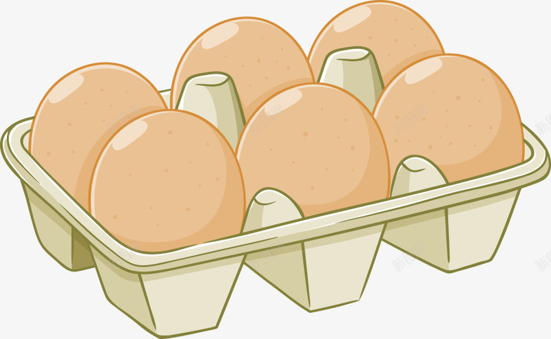 纸壳盒子里的鸡蛋png免抠素材_新图网 https://ixintu.com 卡通鸡蛋 矢量鸡蛋 纸盒 食物 鸡蛋