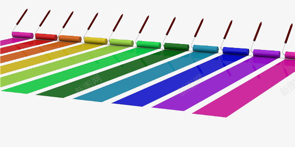 彩色的油漆滚筒刷png免抠素材_新图网 https://ixintu.com 刷墙 刷子 多彩 彩色 彩虹色 油漆滚筒刷 装修