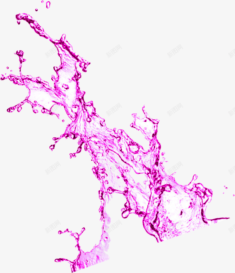 紫色流畅新年水花创意png免抠素材_新图网 https://ixintu.com 创意 新年 水花 流畅 紫色