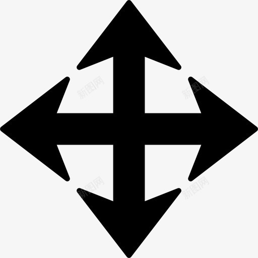 交叉变异的带箭头的边图标png_新图网 https://ixintu.com 交叉 交叉变异 导航 方向 箭头