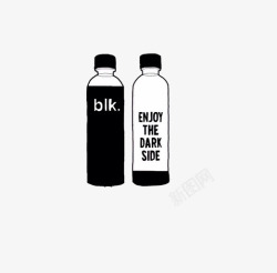 个性BLK水瓶素材