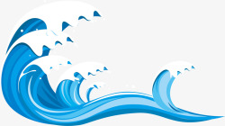 古典水浪卡通波浪标识图标高清图片