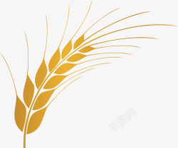 几何食物拼农作物麦穗矢量图高清图片
