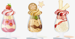 香草雪糕美味冰淇淋矢量图高清图片