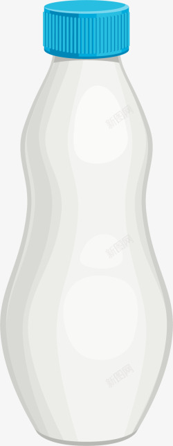 蓝色瓶盖的胶水白色饮料瓶子高清图片