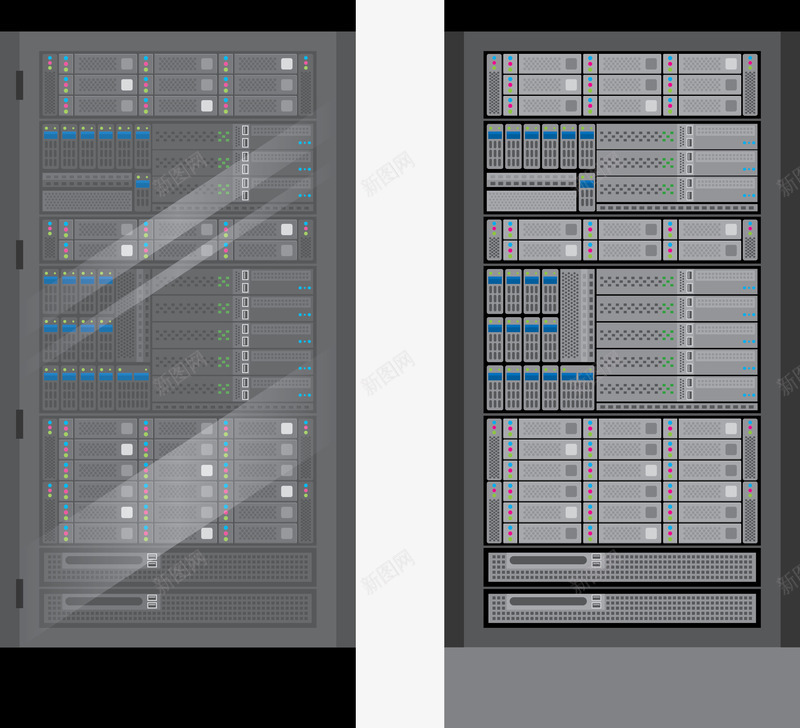 机房内的大型主机png免抠素材_新图网 https://ixintu.com 信息 数据 机器 机房 电脑 电脑主机 电脑机房 计算机