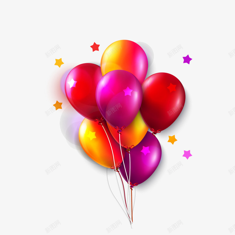 儿童节大束多彩气球png免抠素材_新图网 https://ixintu.com 一束气球 儿童节 多彩气球 大束气球 童趣 质感