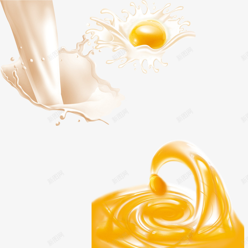 鸡蛋牛奶溅起的奶花png免抠素材_新图网 https://ixintu.com 溅起的奶花 源文件 营养 鸡蛋