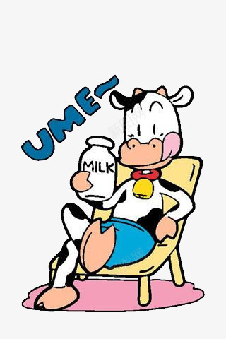 卡通奶牛png免抠素材_新图网 https://ixintu.com 卡通 奶牛 手绘 牛奶 白色