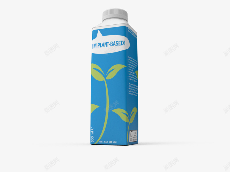 蓝色牛奶盒png免抠素材_新图网 https://ixintu.com 一瓶牛奶 产品实物 美味牛奶 蓝色奶瓶