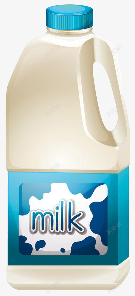 卡通桶装牛奶png免抠素材_新图网 https://ixintu.com 卡通 大容量 桶装 牛奶