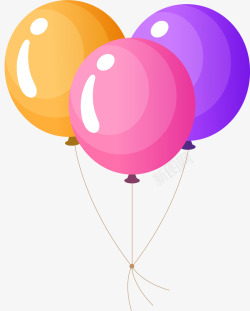 儿童节三个漂浮的气球素材