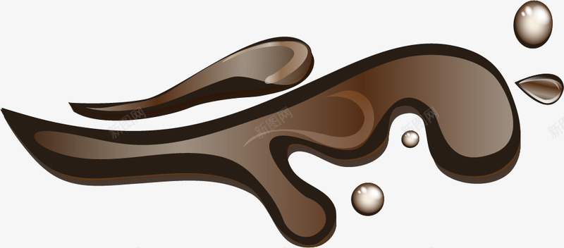 巧克力酱效果元素png免抠素材_新图网 https://ixintu.com 卡通 咖啡水花 咖啡泼洒 咖啡渍 巧克力
