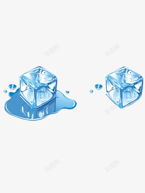 漂亮的冰块png免抠素材_新图网 https://ixintu.com 免费图片 冰块 大冰块 蓝色