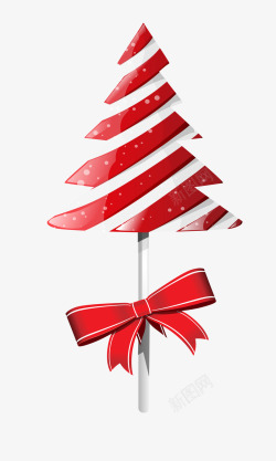 红色个性创意圣诞树造型素材