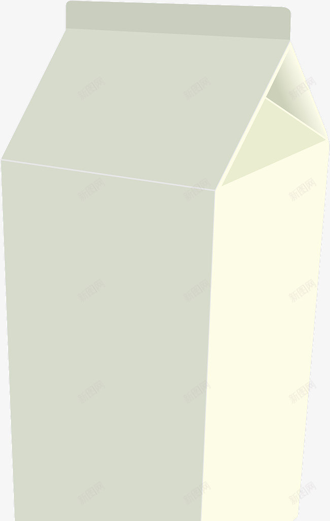 白色的牛奶盒png免抠素材_新图网 https://ixintu.com 包装 牛奶 白色
