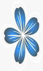 手绘蓝色花卉个性展板png免抠素材_新图网 https://ixintu.com 个性 展板 花卉 蓝色