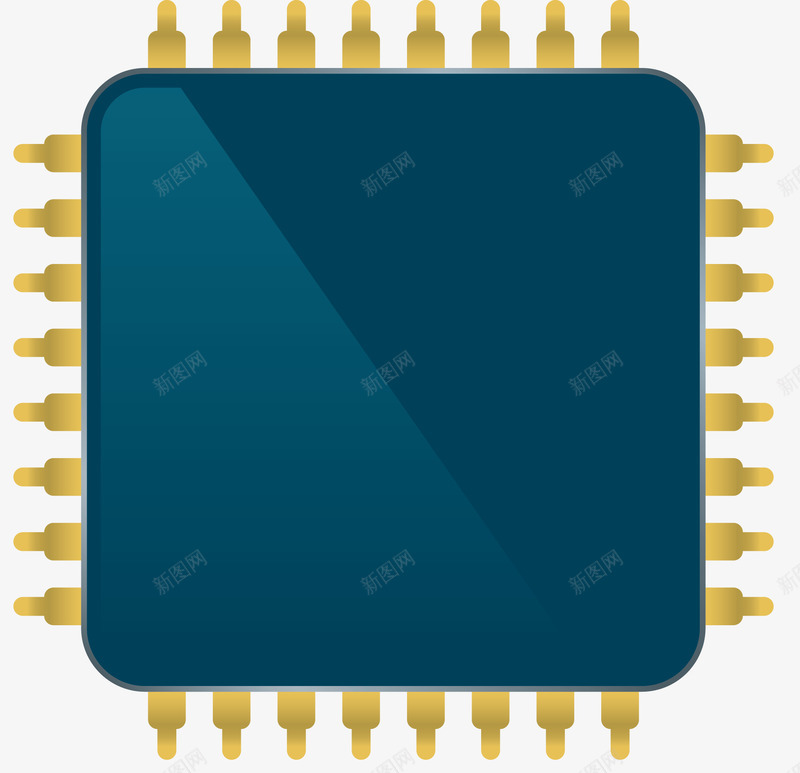 蓝色方形金属电子芯片矢量图ai免抠素材_新图网 https://ixintu.com 元器件 方形芯片 矢量电子芯片 矢量芯片 芯片 蓝色 金属芯片 矢量图
