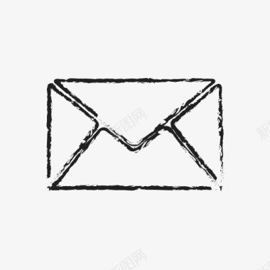 接触电子邮件信封信邮件后社会信图标图标
