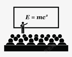 教学情形黑白色教室教学情形标识矢量图图标高清图片