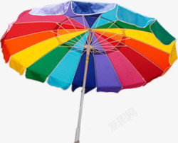 多彩原色圆形太阳沙滩伞素材