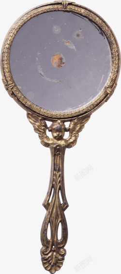 金属铜镜古老镜子高清图片