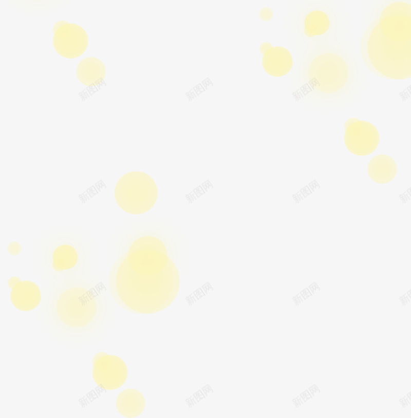 黄色梦幻气泡卡通模糊png免抠素材_新图网 https://ixintu.com 卡通 梦幻 模糊 气泡 设计 黄色