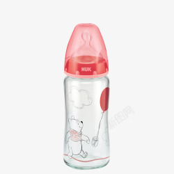 宽口绿色玻璃奶瓶NUK奶瓶高清图片