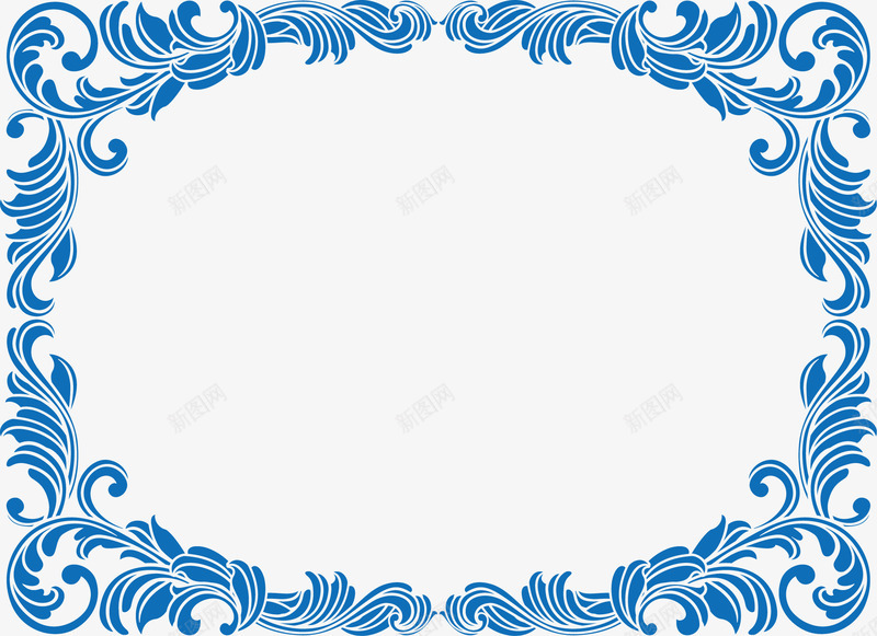 蓝色边框png免抠素材_新图网 https://ixintu.com 创意欧式框 卡通欧式框 婚礼图框 欧式图框 欧式框 欧式框元素 欧式边框 漂亮欧式框 矢量欧式框 花纹图框 边框