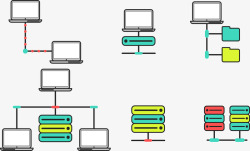 机房和数据传输图素材