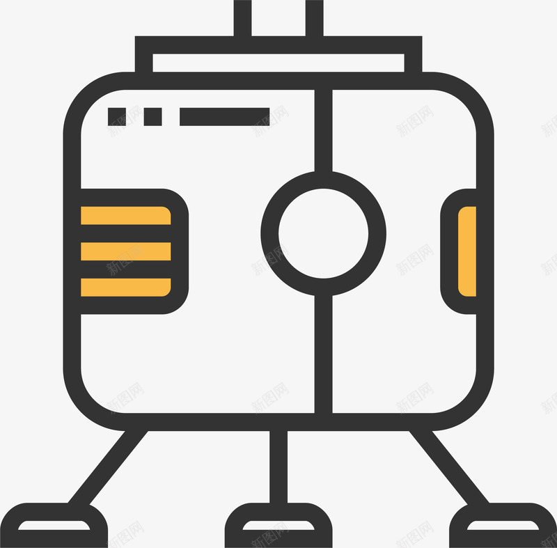 载人航天器图标png_新图网 https://ixintu.com 卡通图标 宇宙飞船 空间站 空间舱 航天器 航空航天 载人航天器