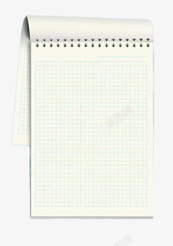 矢量活页笔记本手绘白色格子活页笔记本高清图片