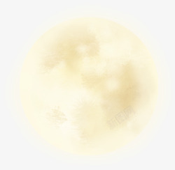 黄色创意合成的月亮素材