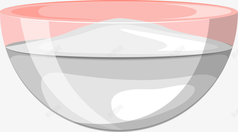 白色简约玻璃碗装饰图案png免抠素材_新图网 https://ixintu.com 免抠PNG 玻璃碗 白色 简约 装饰图案