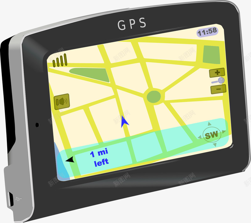 导航仪png免抠素材_新图网 https://ixintu.com GPS定位 导航仪 电子产品
