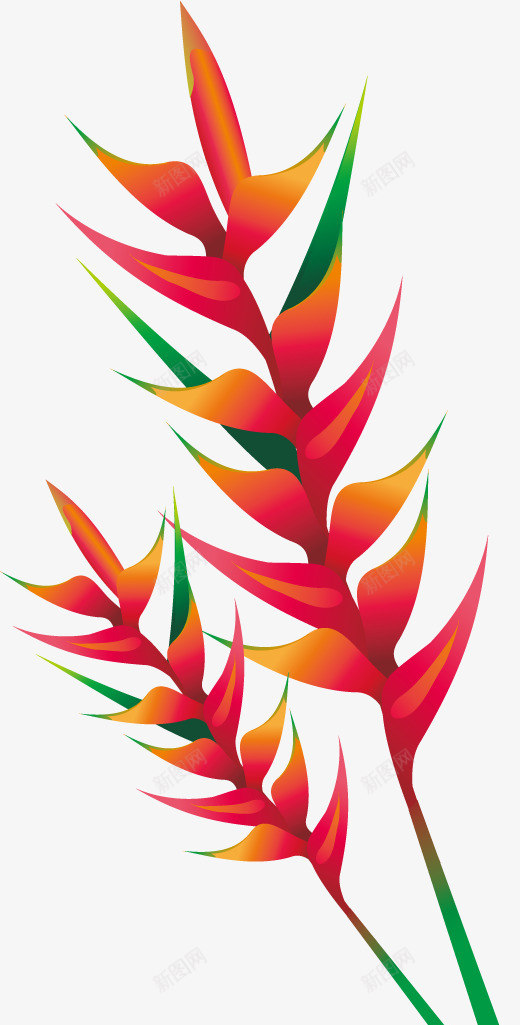 红色个性装饰树叶png免抠素材_新图网 https://ixintu.com 个性 树叶 红色 装饰 设计